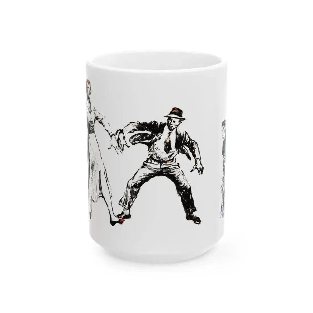 A Case of Identity (2), Blue Book Magazine, August 1950 - White Coffee Mug 15oz - Go Mug Yourself