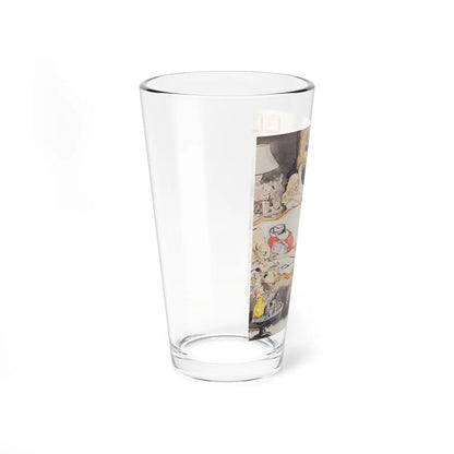 A Casual Conversation Among Friends (Magazine Illustration) Pint Glass 16oz-Go Mug Yourself