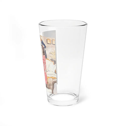 A Casual Conversation Among Friends (Magazine Illustration) Pint Glass 16oz-Go Mug Yourself