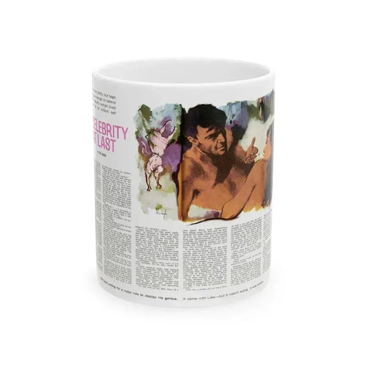 A Celebrity At Last, Man magazine, April 1966 - White Coffee Mug 11oz - Go Mug Yourself