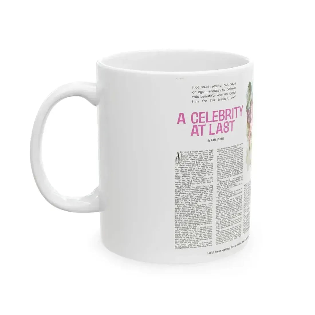 A Celebrity At Last, Man magazine, April 1966 - White Coffee Mug - Go Mug Yourself