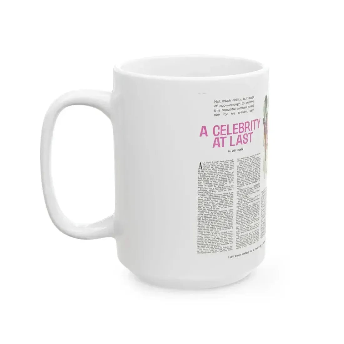 A Celebrity At Last, Man magazine, April 1966 - White Coffee Mug - Go Mug Yourself