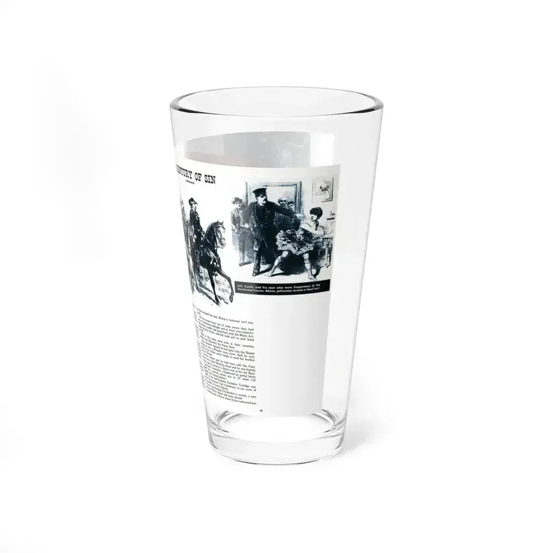 A Century of Sin, Confidential Detective, March 1960 (Magazine Illustration) Pint Glass 16oz - Go Mug Yourself