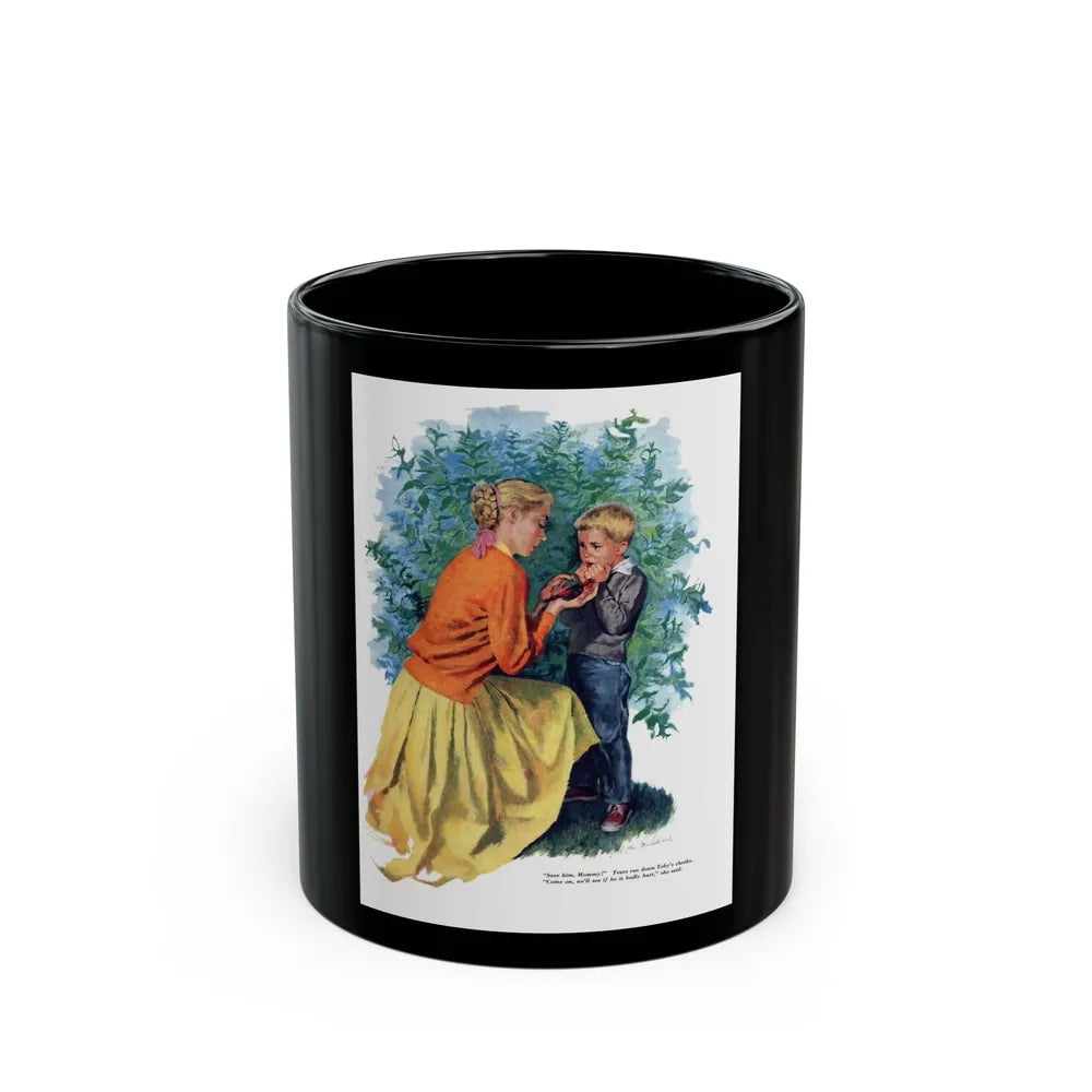 A Child of Her Heart, Redbook, February 1957 - Black Coffee Mug-11oz-Go Mug Yourself