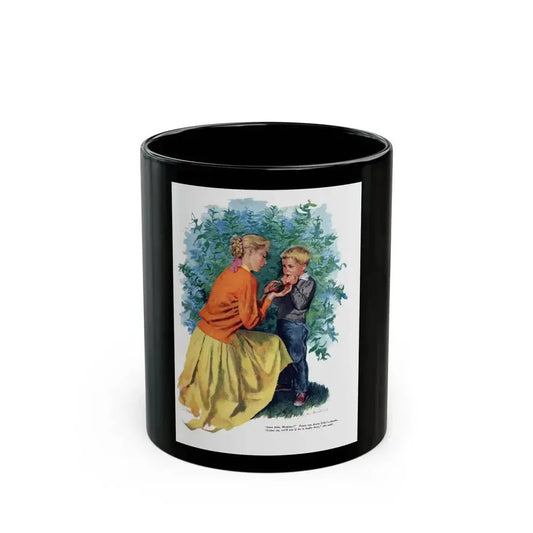 A Child of Her Heart, Redbook, February 1957 - Black Coffee Mug 11oz - Go Mug Yourself
