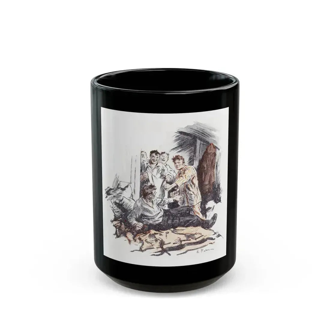 A Circus Feud (1), American Boy, April 1926 - Black Coffee Mug 15oz - Go Mug Yourself