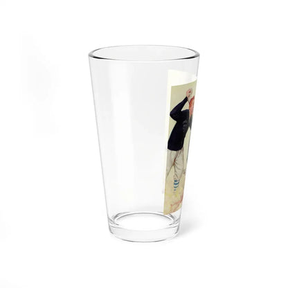 A Close Call (Ford vs. Chevy), Motor Magazine cover, c. 1920-1930 (Magazine Illustration) Pint Glass 16oz - Go Mug Yourself