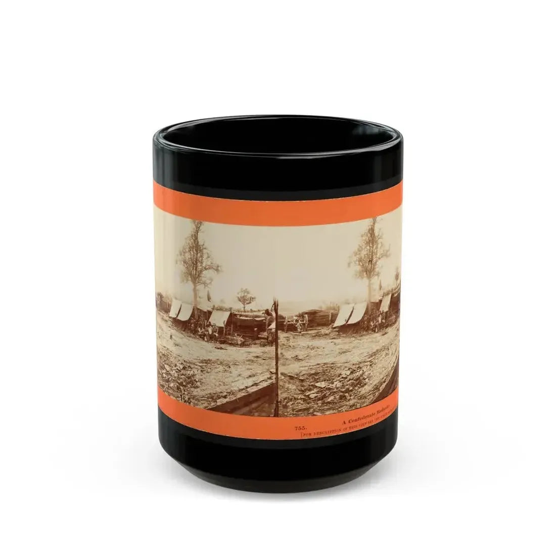 A Confederate Redoubt (U.S. Civil War) Black Coffee Mug 15oz - Go Mug Yourself