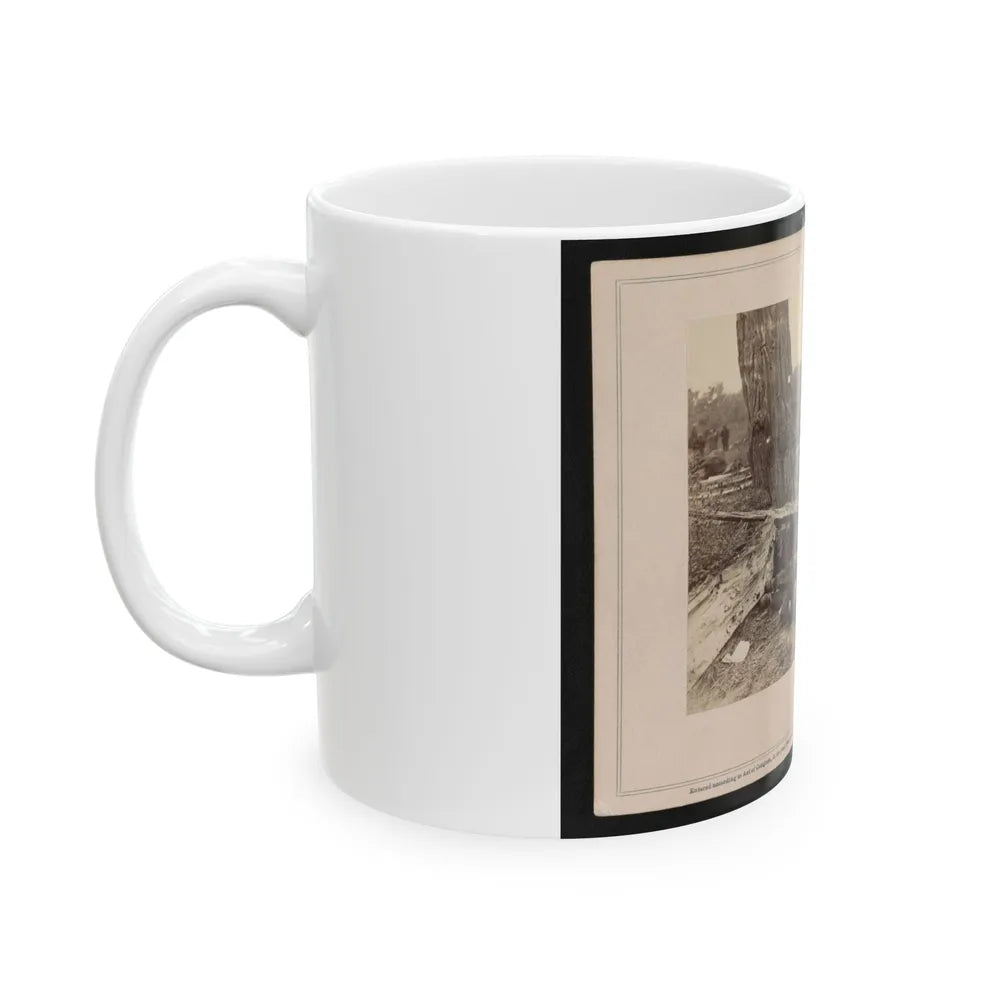 A Contrast! Federal Buried, Rebel Unburied, Where They Fell At The Battle Of Antietam (U.S. Civil War) White Coffee Mug-Go Mug Yourself