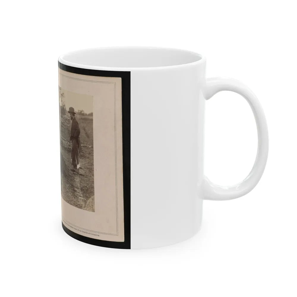 A Contrast! Federal Buried, Rebel Unburied, Where They Fell At The Battle Of Antietam (U.S. Civil War) White Coffee Mug-Go Mug Yourself