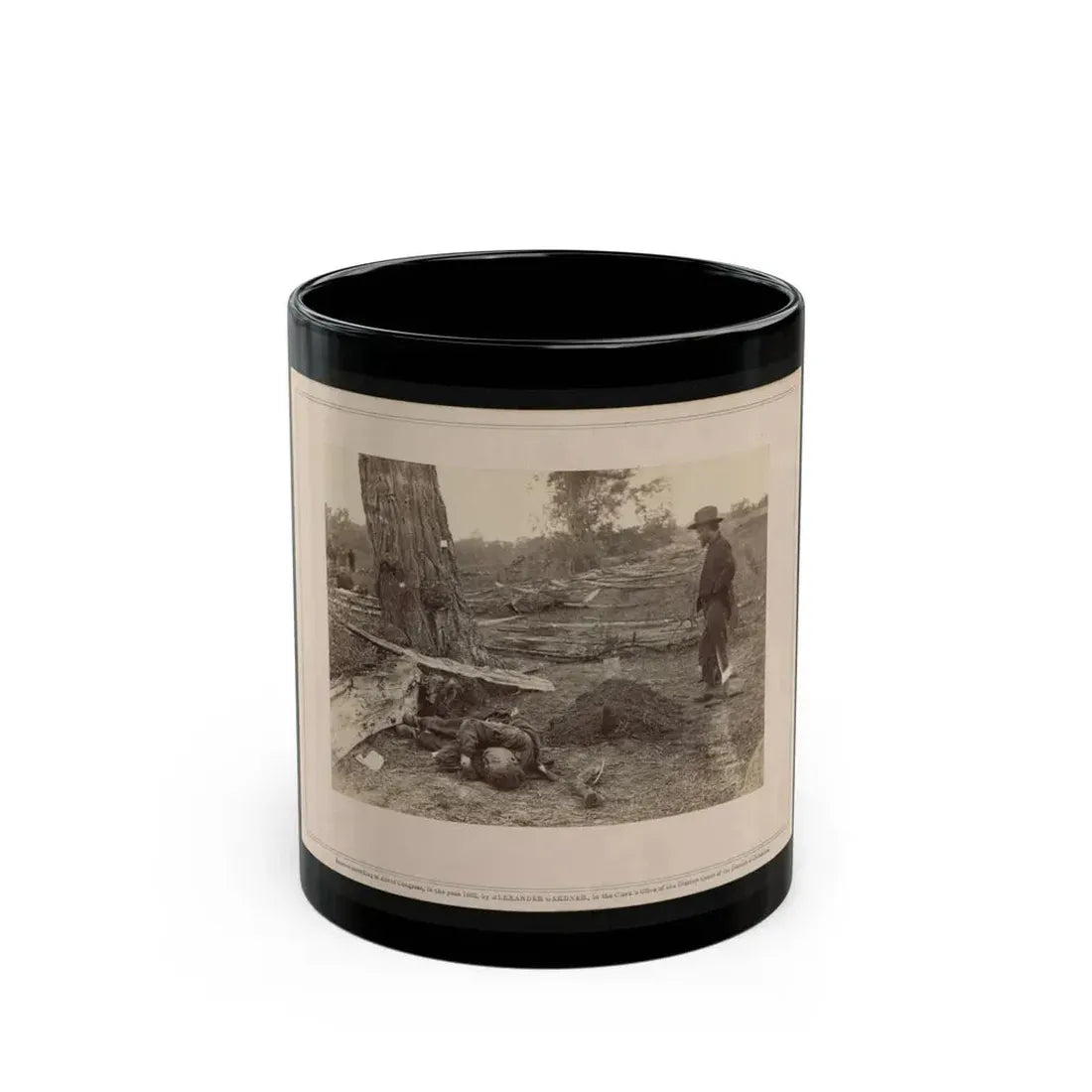 A Contrast! Federal Buried, Rebel Unburied, Where They Fell At The Battle Of Antietam (U.S. Civil War) Black Coffee Mug 11oz - Go Mug Yourself