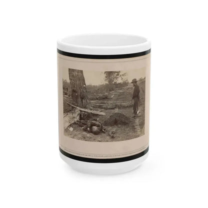 A Contrast! Federal Buried, Rebel Unburied, Where They Fell At The Battle Of Antietam (U.S. Civil War) White Coffee Mug 15oz - Go Mug Yourself