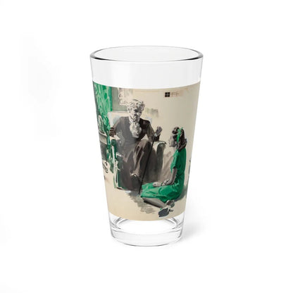 A Conversation, magazine story illustration, circa late 1930s (Magazine Illustration) Pint Glass 16oz-16oz-Go Mug Yourself