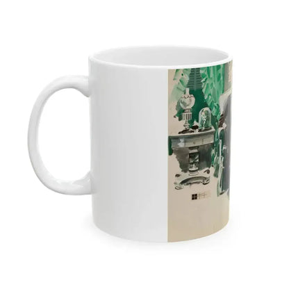 A Conversation, magazine story illustration, circa late 1930s - White Coffee Mug - Go Mug Yourself