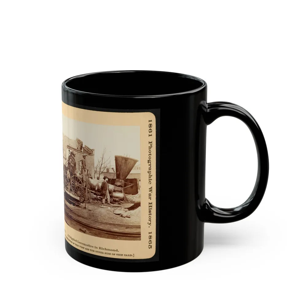 A Crippled Locomotive In Richmond (U.S. Civil War) Black Coffee Mug-Go Mug Yourself