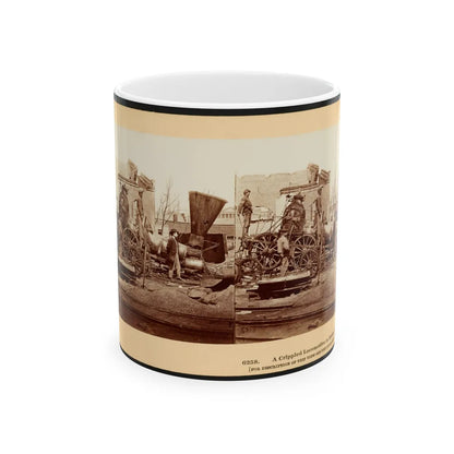 A Crippled Locomotive In Richmond (U.S. Civil War) White Coffee Mug-11oz-Go Mug Yourself