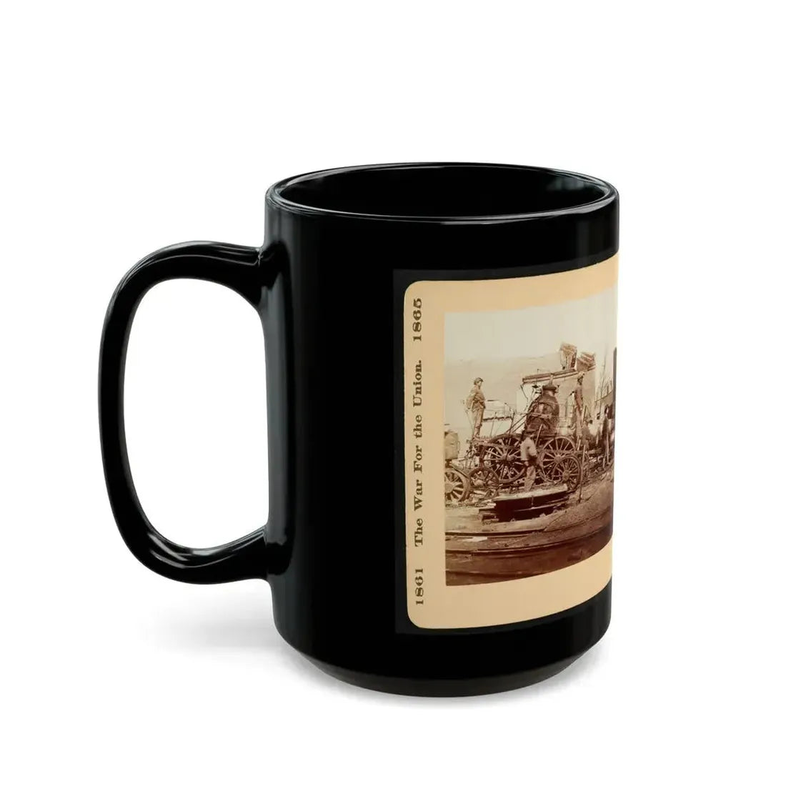 A Crippled Locomotive In Richmond (U.S. Civil War) Black Coffee Mug - Go Mug Yourself