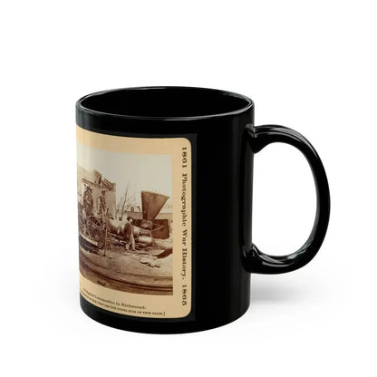 A Crippled Locomotive In Richmond (U.S. Civil War) Black Coffee Mug - Go Mug Yourself
