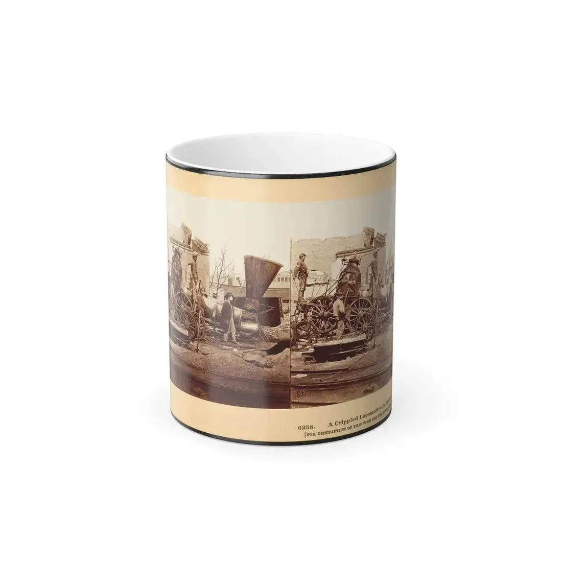 A Crippled Locomotive in Richmond (U.S. Civil War) Color Changing Coffee Mug 11oz Default Title 11oz - Go Mug Yourself