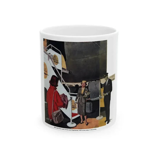 A Crowded Void (1), Cosmopolitan, January 1957 - White Coffee Mug 11oz - Go Mug Yourself