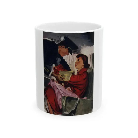 A Crowded Void (2), Cosmopolitan, January 1957 - White Coffee Mug 11oz - Go Mug Yourself