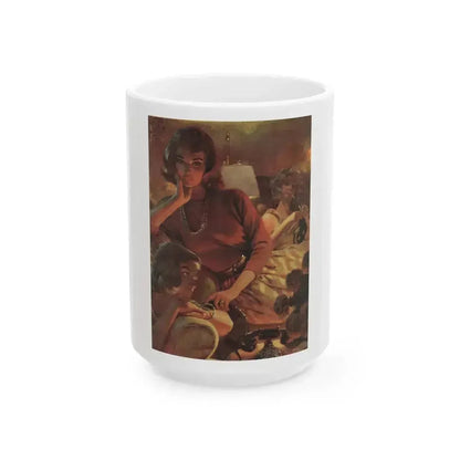 A Cup for Remembrance, Cosmopolitan, February 1962 - White Coffee Mug 15oz - Go Mug Yourself