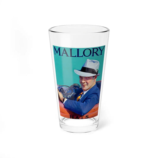 A Dapper Driver for Mallory Hats (Magazine Illustration) Pint Glass 16oz-16oz-Go Mug Yourself