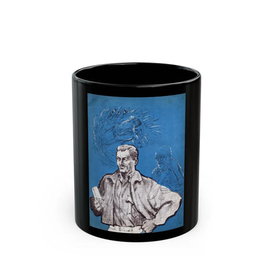 A Dark People Thing, Bluebook for Men, February 1961 - Black Coffee Mug-11oz-Go Mug Yourself