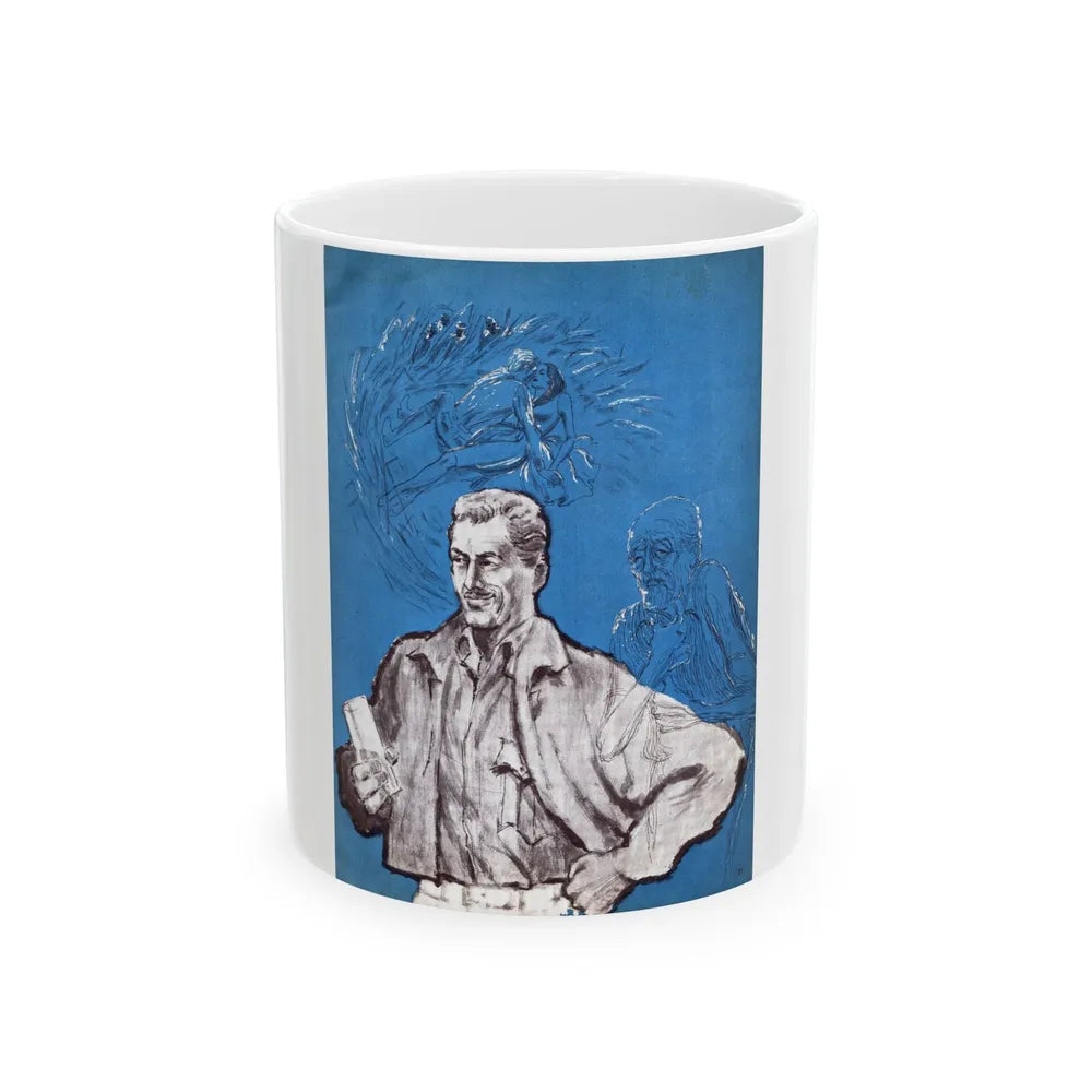 A Dark People Thing, Bluebook for Men, February 1961 - White Coffee Mug-11oz-Go Mug Yourself