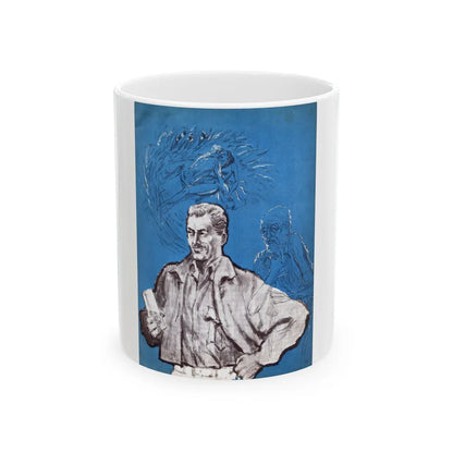 A Dark People Thing, Bluebook for Men, February 1961 - White Coffee Mug-11oz-Go Mug Yourself