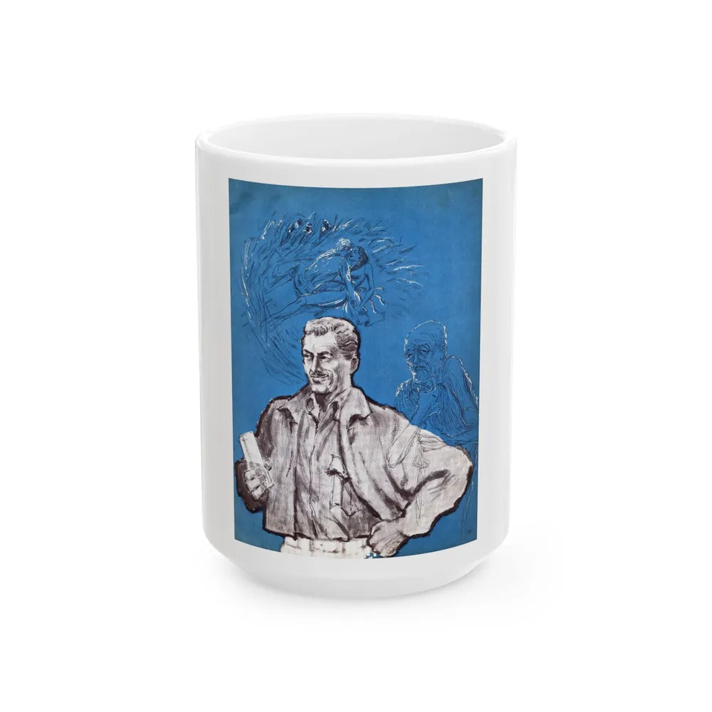 A Dark People Thing, Bluebook for Men, February 1961 - White Coffee Mug-15oz-Go Mug Yourself