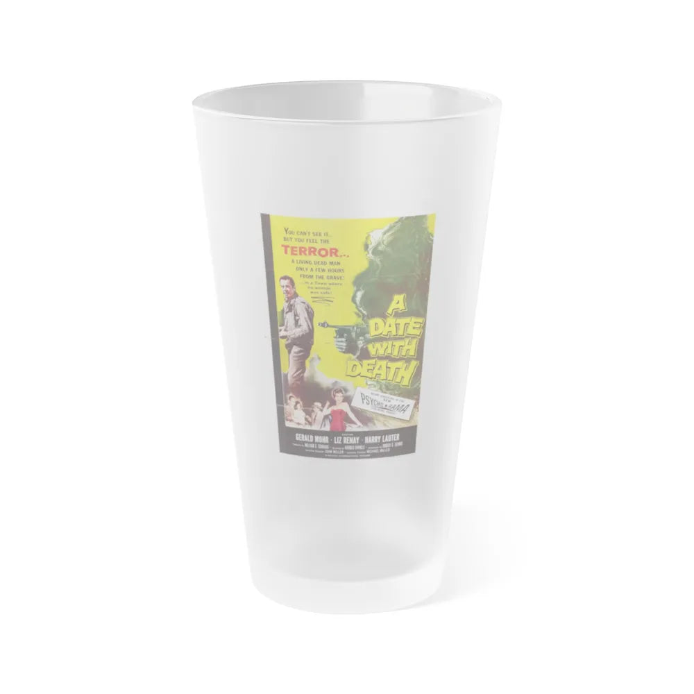 A DATE WITH DEATH 1959 Movie Poster - Frosted Pint Glass 16oz-16oz-Frosted-Go Mug Yourself