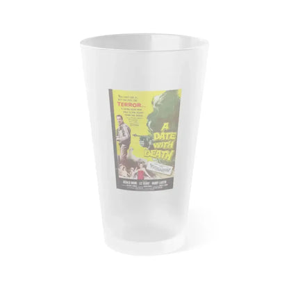 A DATE WITH DEATH 1959 Movie Poster - Frosted Pint Glass 16oz 16oz Frosted - Go Mug Yourself