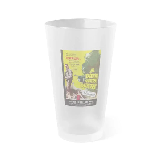 A DATE WITH DEATH 1959 Movie Poster - Frosted Pint Glass 16oz 16oz Frosted - Go Mug Yourself