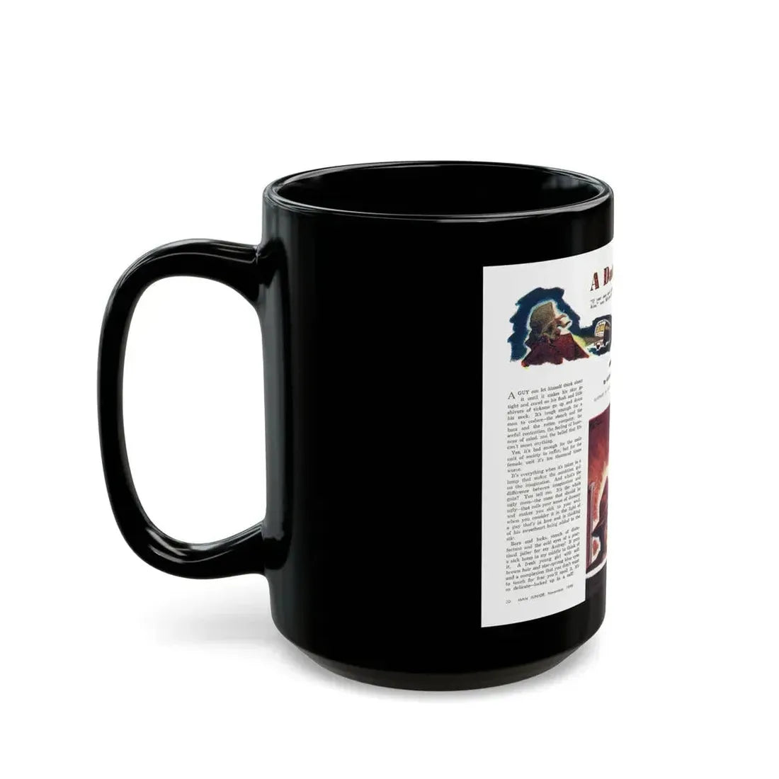 A Date with Solly, Man Junior, November 1949 - Black Coffee Mug - Go Mug Yourself