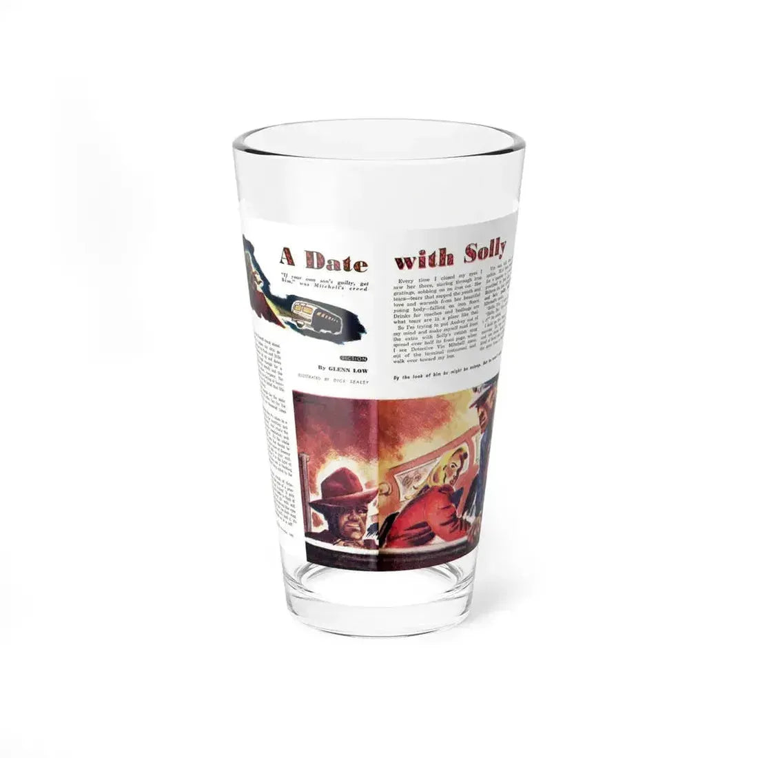 A Date with Solly, Man Junior, November 1949 (Magazine Illustration) Pint Glass 16oz - Go Mug Yourself