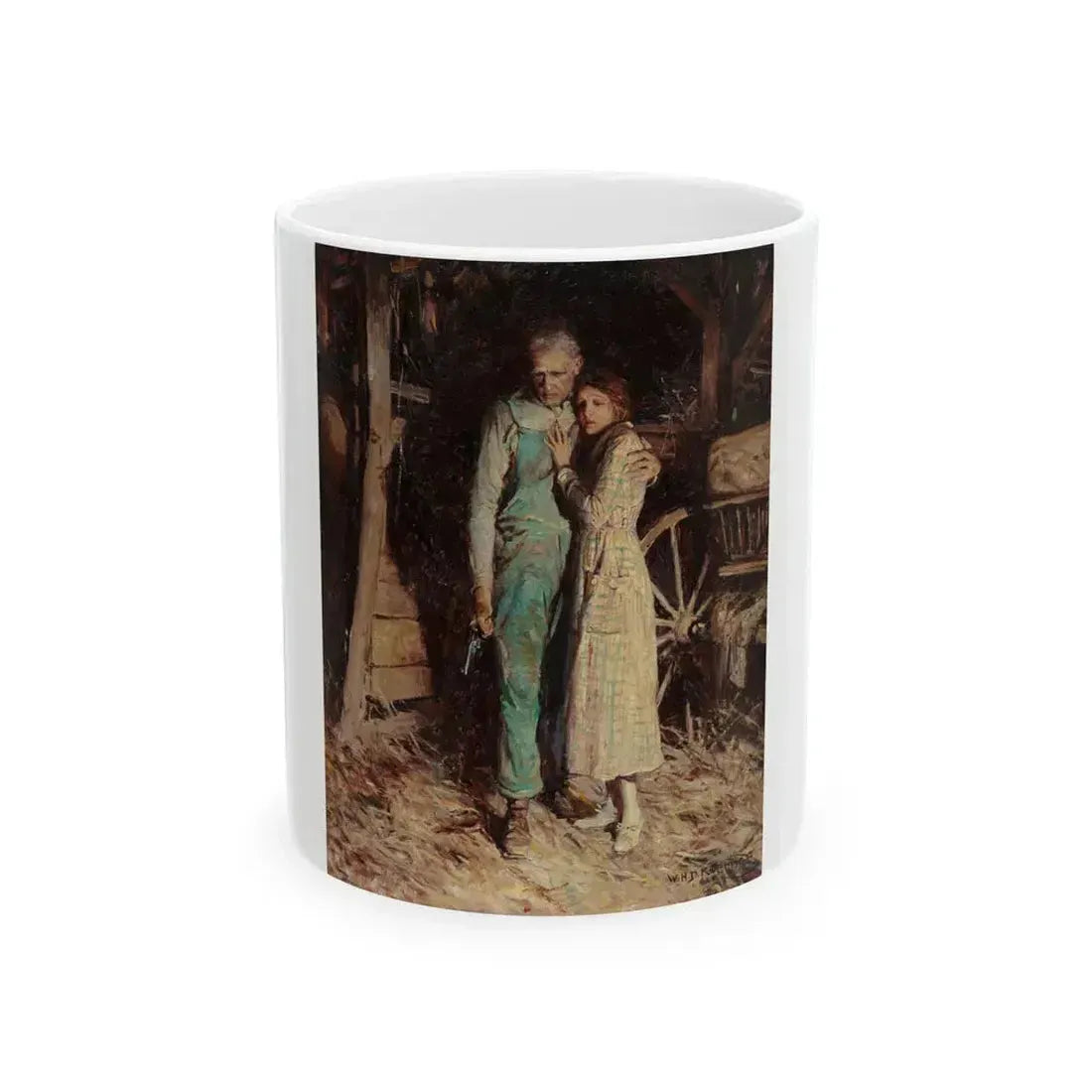 A Daughter's Rescue, The Saturday Evening Post story illustration, July 12, 1919 - White Coffee Mug 11oz - Go Mug Yourself