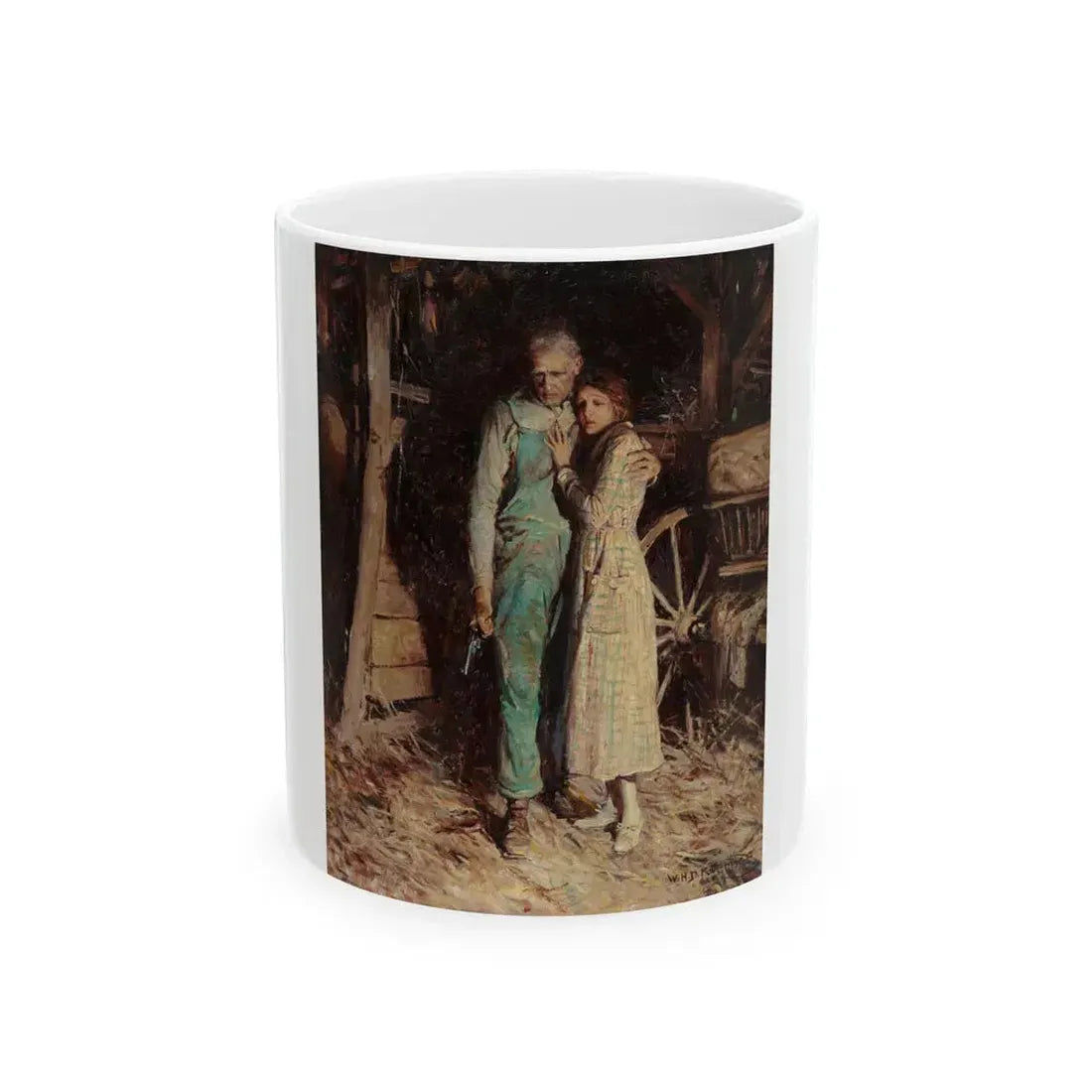 A Daughter's Rescue, The Saturday Evening Post story illustration, July 12, 1919 - White Coffee Mug 11oz - Go Mug Yourself