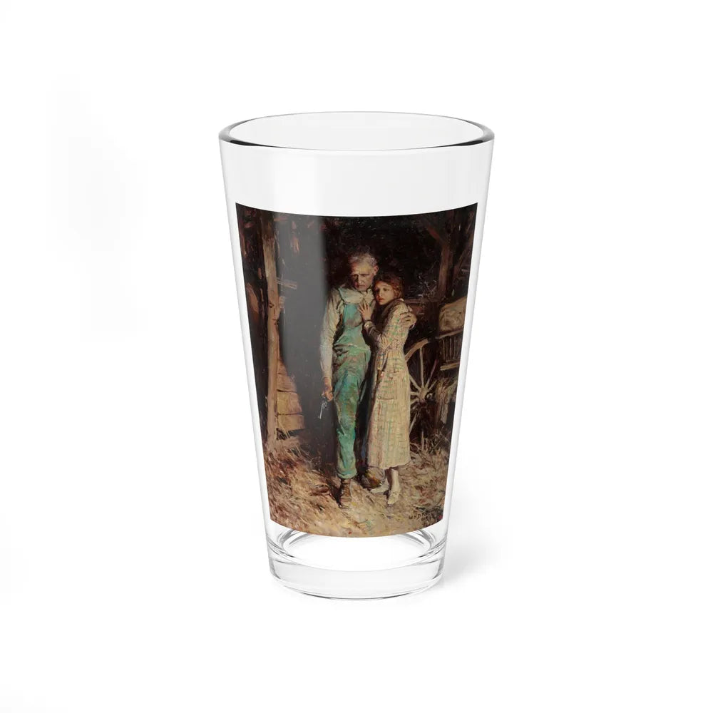 A Daughter's Rescue, The Saturday Evening Post story illustration, July 12, 1919 (Magazine Illustration) Pint Glass 16oz-16oz-Go Mug Yourself