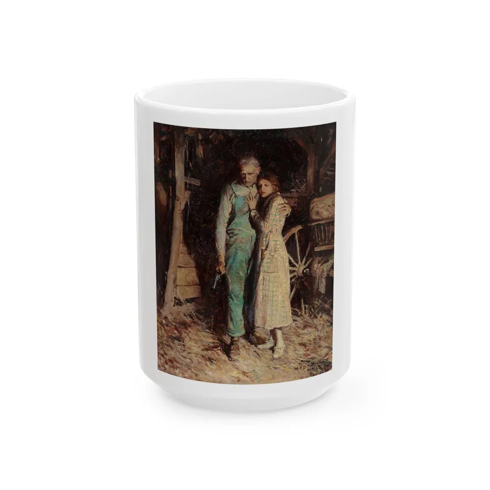 A Daughter's Rescue, The Saturday Evening Post story illustration, July 12, 1919 - White Coffee Mug-15oz-Go Mug Yourself