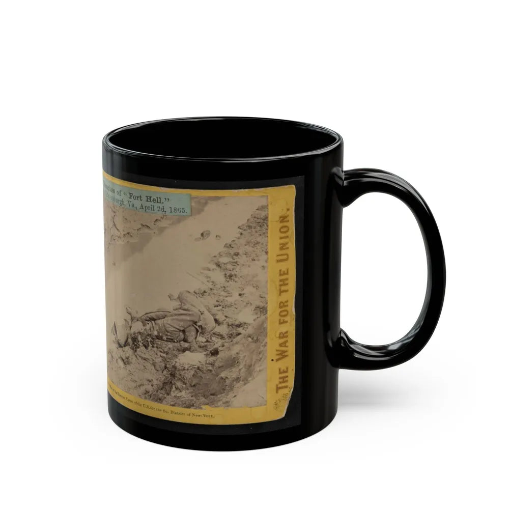 A Dead Rebel Soldier, As He Lay In The Trenches Of Fort Hell 001 (U.S. Civil War) Black Coffee Mug-Go Mug Yourself