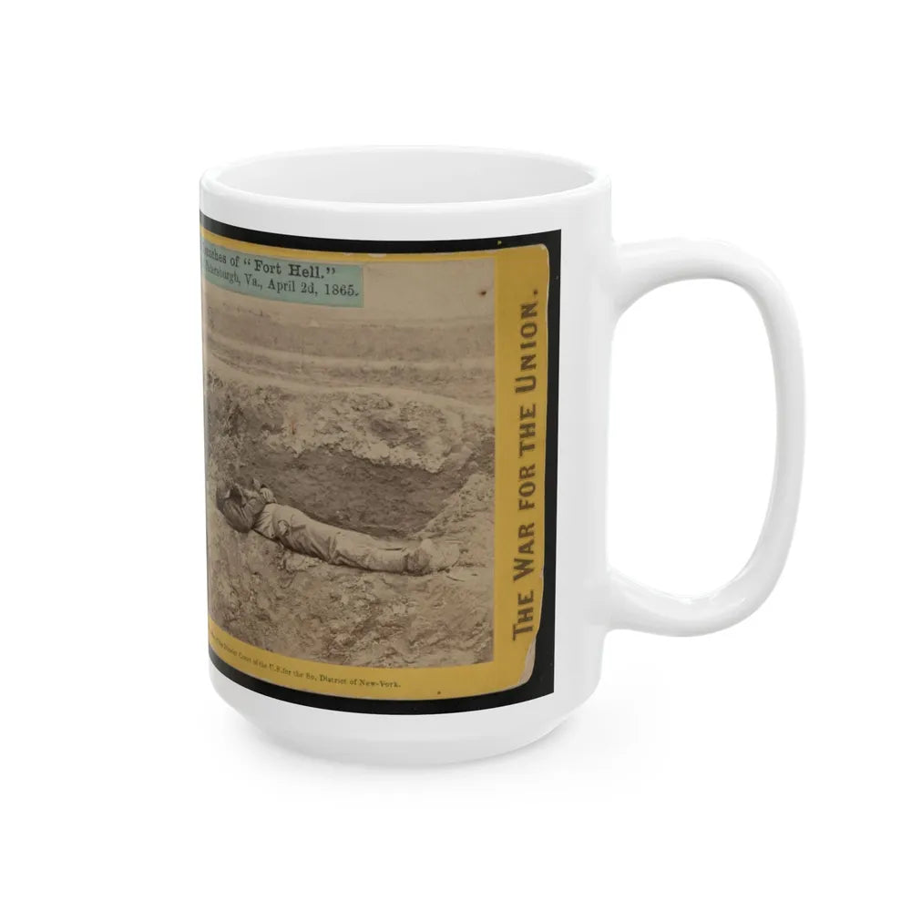 A Dead Rebel Soldier, As He Lay In The Trenches Of Fort Hell (U.S. Civil War) White Coffee Mug-Go Mug Yourself