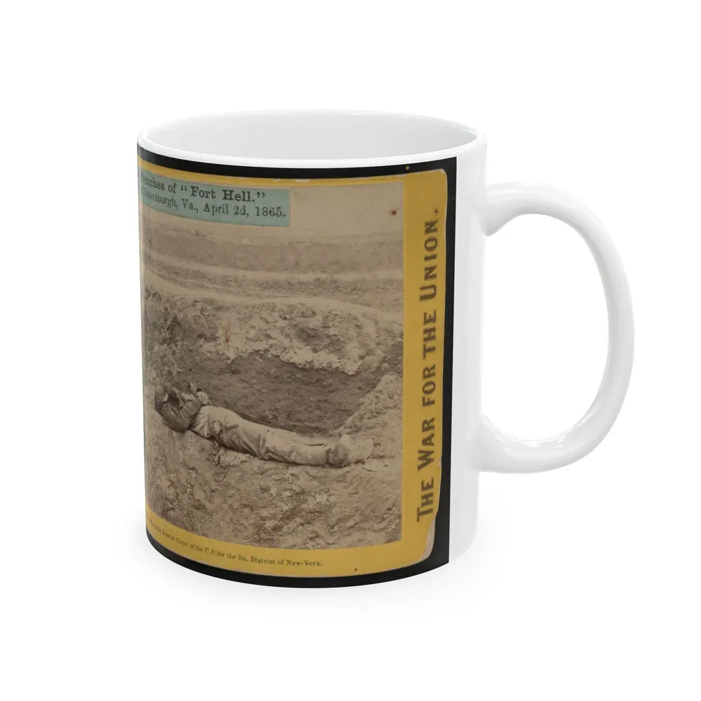 A Dead Rebel Soldier, As He Lay In The Trenches Of Fort Hell (U.S. Civil War) White Coffee Mug-Go Mug Yourself