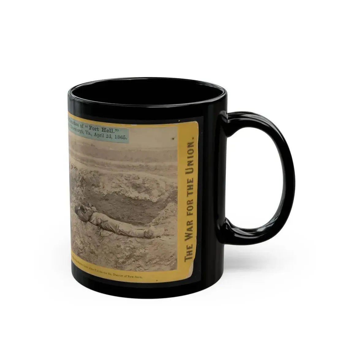 A Dead Rebel Soldier, As He Lay In The Trenches Of  Fort Hell (U.S. Civil War) Black Coffee Mug - Go Mug Yourself