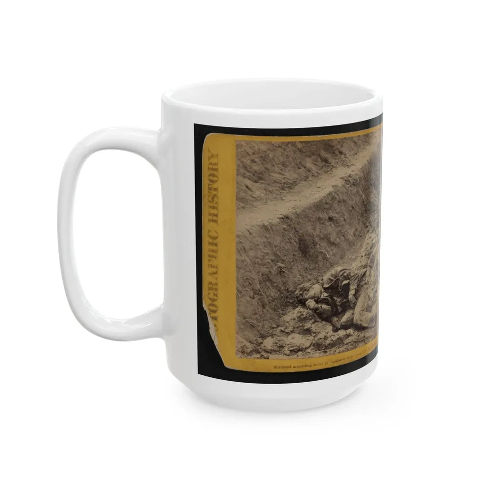 A Dead Rebel Soldier, As He Lay In The Trenches Of Fort Mahone, Called By The Soldiers, Fort Damnation ... (U.S. Civil War) White Coffee Mug-Go Mug Yourself