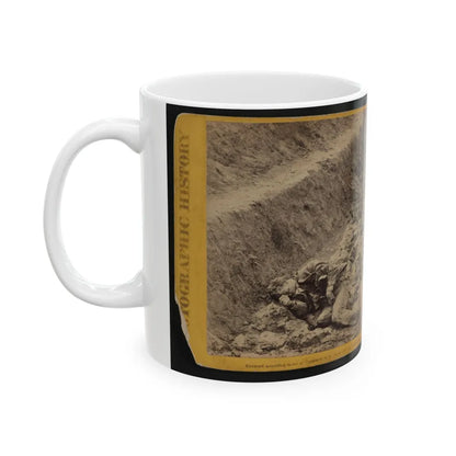 A Dead Rebel Soldier, As He Lay In The Trenches Of Fort Mahone, Called By The Soldiers, Fort Damnation ... (U.S. Civil War) White Coffee Mug-Go Mug Yourself