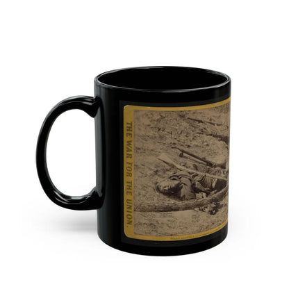 A Dead Rebel Soldier, As He Lay In The Trenches Of Fort Mahone, Called By The Soldiers Fort Damnation (U.S. Civil War) Black Coffee Mug-Go Mug Yourself