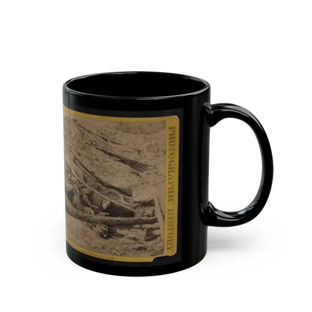 A Dead Rebel Soldier, As He Lay In The Trenches Of Fort Mahone, Called By The Soldiers Fort Damnation (U.S. Civil War) Black Coffee Mug-Go Mug Yourself