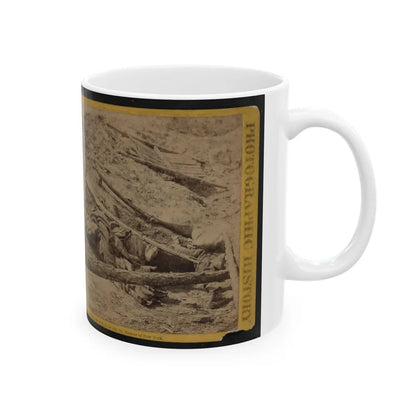 A Dead Rebel Soldier, As He Lay In The Trenches Of Fort Mahone, Called By The Soldiers Fort Damnation (U.S. Civil War) White Coffee Mug-Go Mug Yourself