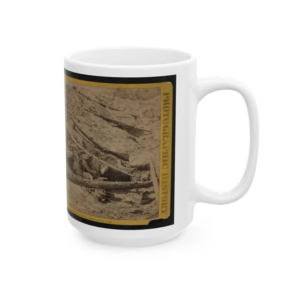 A Dead Rebel Soldier, As He Lay In The Trenches Of Fort Mahone, Called By The Soldiers Fort Damnation (U.S. Civil War) White Coffee Mug-Go Mug Yourself